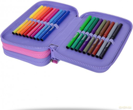Piórnik 3-komorowy z wyposażeniem Coolpack Jumper 3 Sew Heart
