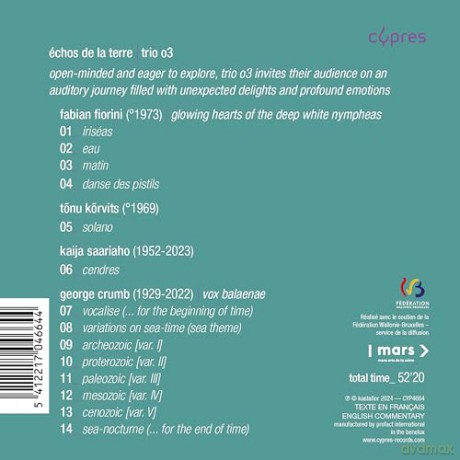 Trio O3: Echos De La Terre [CD]