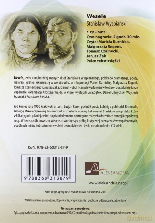 Wesele - Stanisław Wyspiański [AUDIOBOOK] [CD-MP3]