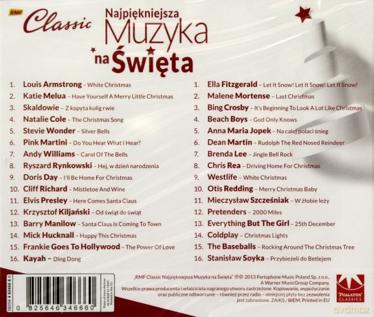 Rmf Classic Najpiękniejsza Muzyka Na Święta [2CD]