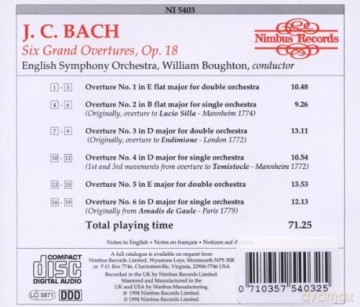 J.S. Bach: Six Grand Overtures - William Boughton [CD]