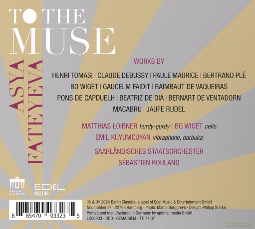 Asya Fateyeva: To The Muse [CD]