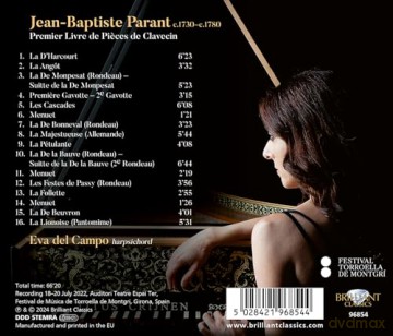 Eva Del Campo: Parant: Premier Livre De Pieces De Clavecin [CD]