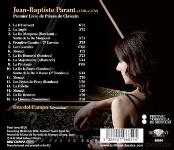 Eva Del Campo: Parant: Premier Livre De Pieces De Clavecin [CD]