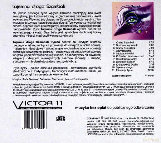 Muzyka bez opłat: Tajemna droga Szambali reedycja (digipack) [CD]