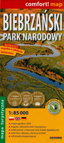Biebrzański Park Narodowy Mapa turystyczna 1:85 000