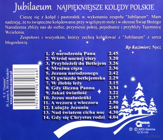 "Chór ""Jubilaeum"": Kolędy [CD]"