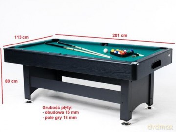 Gamesson bilard Harvard Black Pool Table [GRA]