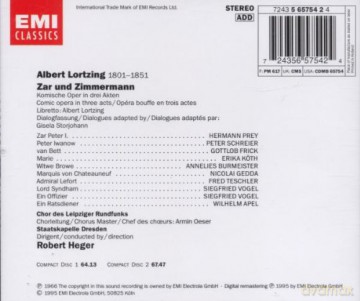Prey/Schreier/Frick/Heger/Staats.Dresden: Zar Und Zimmermann [2CD]