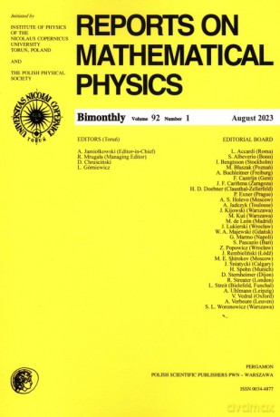 Reports on Mathematical Physics 92/1 [KSIĄŻKA]