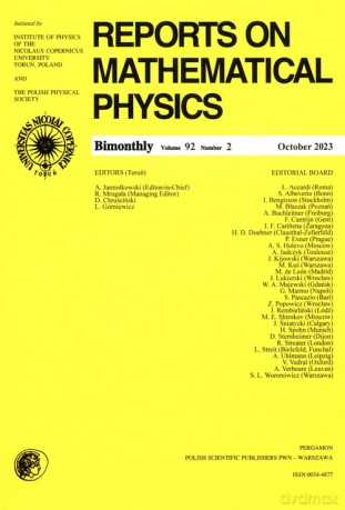 Reports on Mathematical Physics 92/2 [KSIĄŻKA]