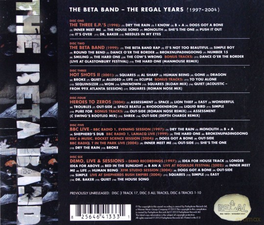 The Beta Band: The Regal Years: 1997 -2004 [6CD]