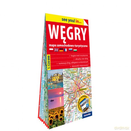 Węgry papierowa mapa samochodowo-turystyczna 1:520 000