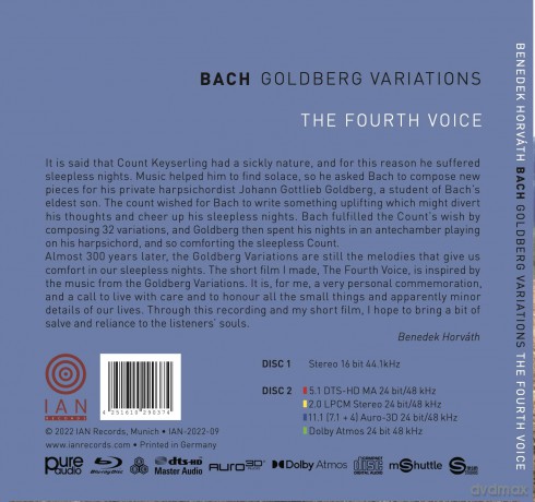 Johann Sebastian Bach (1685-1750): Goldberg-Variationen BWV 988 [Blu-Ray]+[CD]