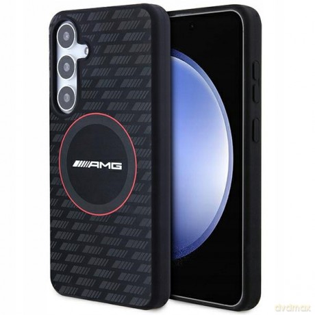 Etui AMG Silicone Carbon Pattern MagSafe na Samsung Galaxy S24 - czarne