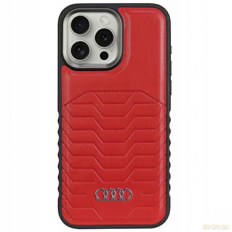 Etui Audi Synthetic Leather z MagSafe na iPhone 14 Pro Max - czerwone