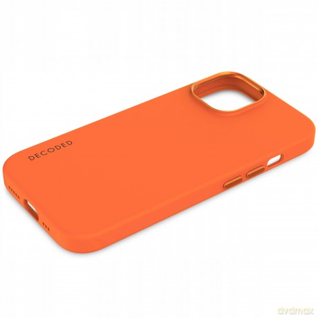 Etui Decoded Leather Case skórzane z MagSafe do iPhone 15 - pomarańczowe
