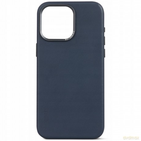 Etui Decoded Leather Case skórzane z MagSafe do iPhone 15 Pro Max - niebieskie
