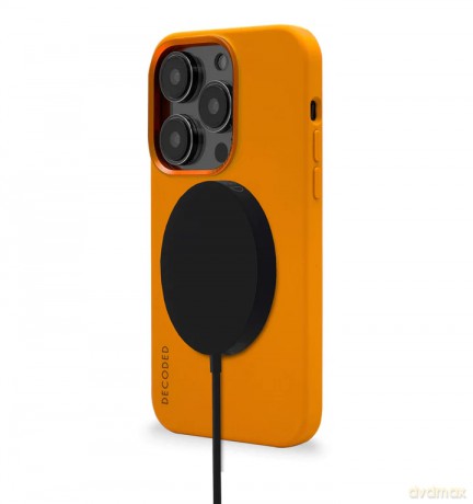 Etui Decoded Silicone Case silikonowe z MagSafe do iPhone 14 Pro - pomarańczowe