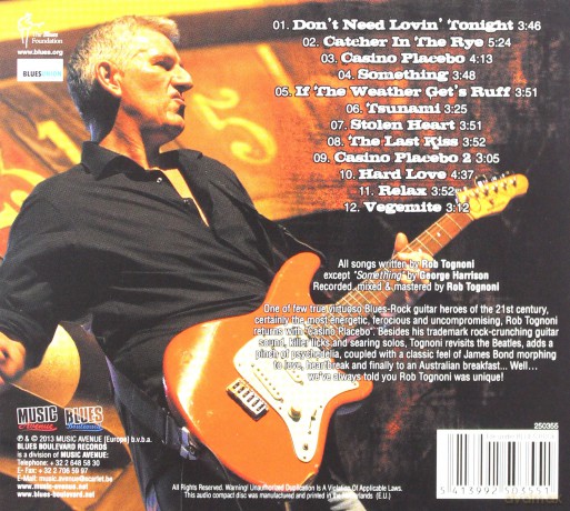 Rob Tognoni: Casino Placebo (digipack) [CD]
