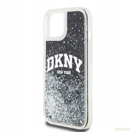 Etui DKNY Liquid Glitter Big Logo na iPhone 12 Pro/12 - czarne