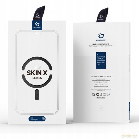Etui Dux Ducis Skin X Pro do Samsung S24 z magnetycznym ringiem i klapką - czarne