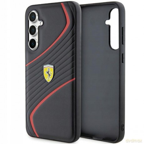 Etui Ferrari Twist Metal Logo na Samsung Galaxy S23 FE - czarne