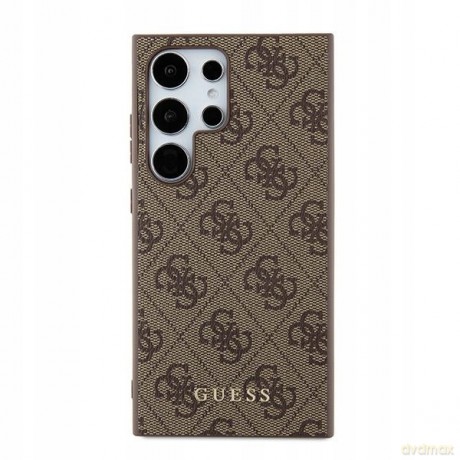 Etui Guess 4G Metal Gold Logo na Samsung Galaxy S24 Ultra - brązowe