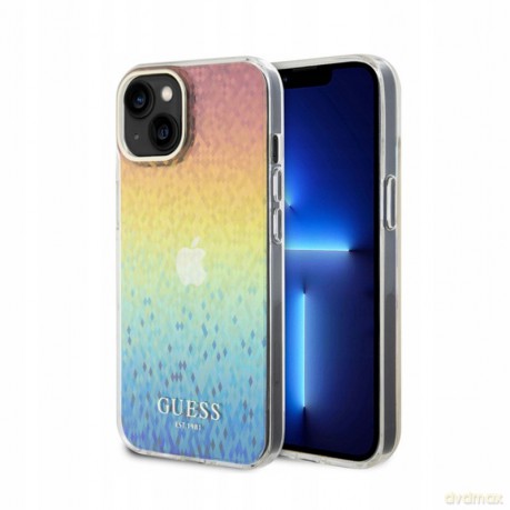 Etui Guess IML Faceted Mirror Disco Iridescent na iPhone 15 - wielokolorowe