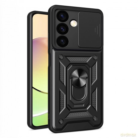 Etui Hybrid Armor Camshield do Samsung Galaxy S24 pancerne z osłoną na aparat - czarne