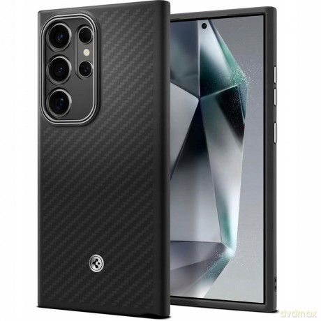 Etui Spigen Enzo Aramid na Samsung Galaxy S24 Ultra - czarny mat