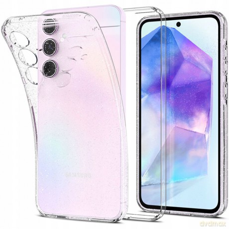 Etui Spigen Liquid Crystal na Samsung Galaxy A55 5G - przezroczysto-brokatowe