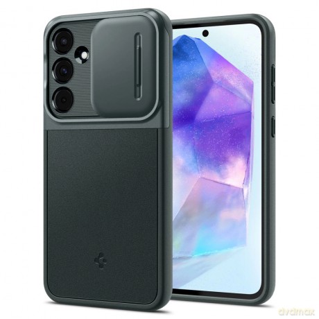Etui Spigen Optik Armor na Samsung Galaxy A55 5G - ciemnozielone