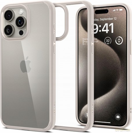Etui Spigen Ultra Hybrid na iPhone 15 Pro - tytan naturalny