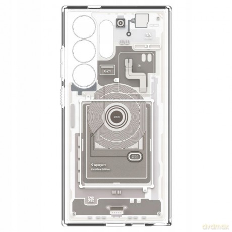 Etui Spigen Ultra Hybrid na Samsung Galaxy S24 Ultra - naturalny tytan (wzór Zero One)