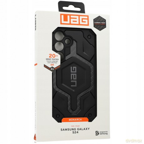 Etui UAG Monarch do Samsung Galaxy S24 - czarny karbon