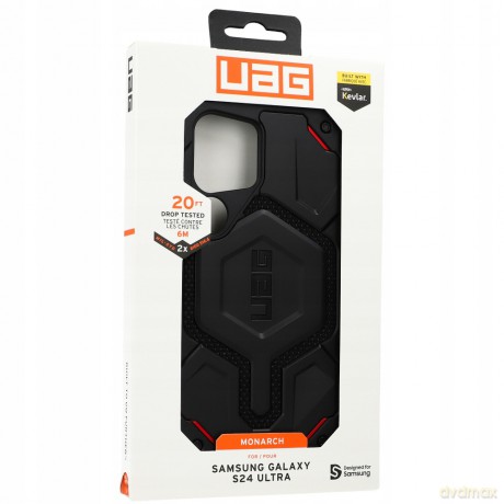 Etui UAG Monarch do Samsung Galaxy S24 Ultra 5G - czarny kevlar