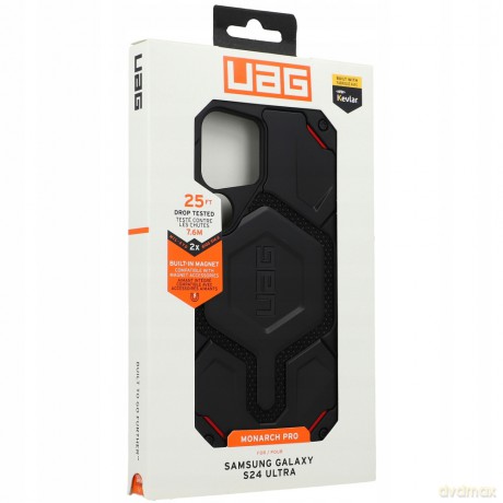 Etui UAG Monarch Pro do Samsung Galaxy S24 Ultra 5G z modułem magnetycznym - czarny kevlar