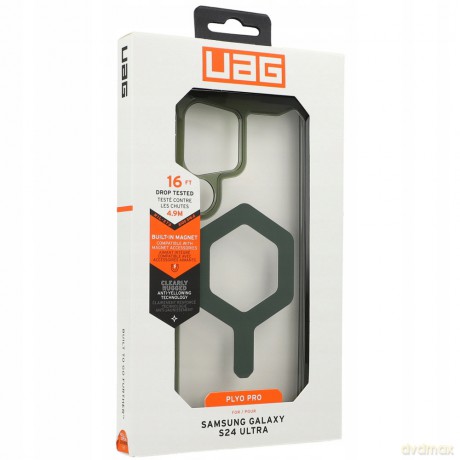 Etui UAG Plyo Pro Magnet do Samsung Galaxy S24 Ultra 5G z modułem magnetycznym - przezroczysto-zielone