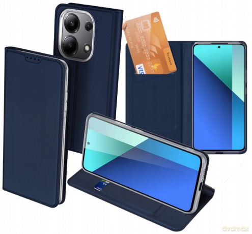 Etui z klapką Dux Ducis Skin Pro do Xiaomi Redmi Note 13 4G - niebieskie