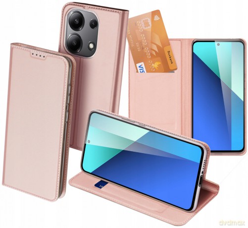 Etui z klapką Dux Ducis Skin Pro do Xiaomi Redmi Note 13 4G - różowe