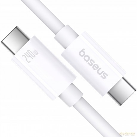 Kabel Baseus CB000068 USB-C - USB-C 240W PD 8K 60Hz 1m - biały