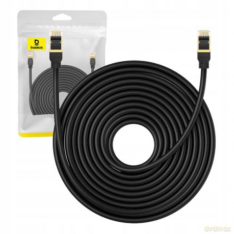 Kabel Ethernet Baseus High Speed Cat 8 40 Gb/s 15 m - czarny