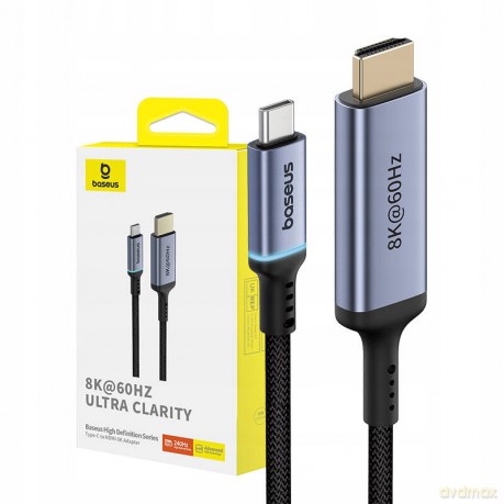 Kabel USB-C - HDMI Baseus BS-OH064 8K 60Hz 1,5m - czarny