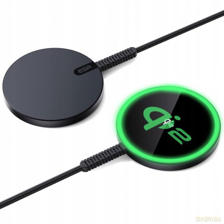 Ładowarka ESR Halolock Qi2 Mini bezprzewodowa 15W z MagSafe - czarna