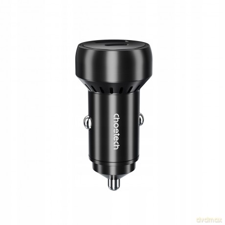 Ładowarka samochodowa Choetech TC0014 USB-C USB-A PD 60W z podświetleniem LED - czarna