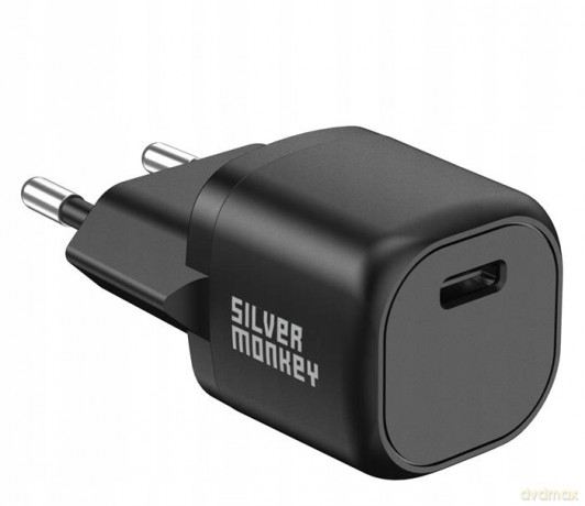 Ładowarka sieciowa Silver Monkey Mini USB-C 20W PD - czarna