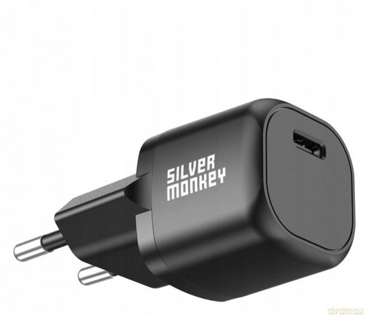 Ładowarka sieciowa Silver Monkey Mini USB-C 20W PD - czarna