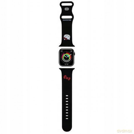 Pasek Hello Kitty Silicone Kitty Head na Apple Watch 42/44/45/49mm - czarny