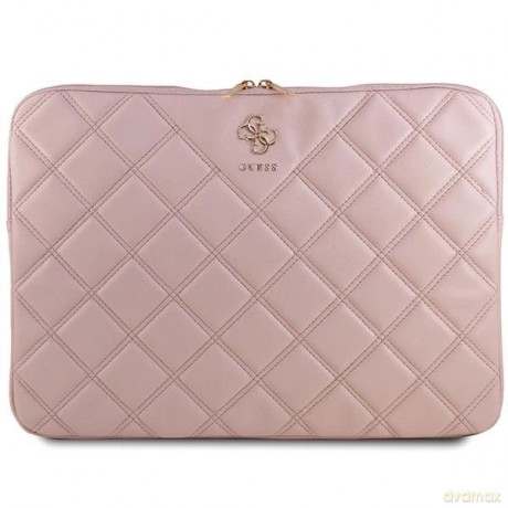 Pokrowiec Guess Quilted 4G na laptopa 16" - różowy